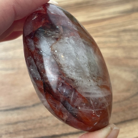 Fire Quartz- Hematoid Quartz- Palm Stone - Picture 17 of 17